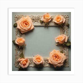 Frame With Roses 11 Art Print