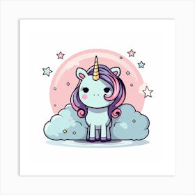 Cute Unicorn 584 Art Print