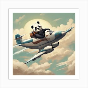 Panda Pilot Art Print