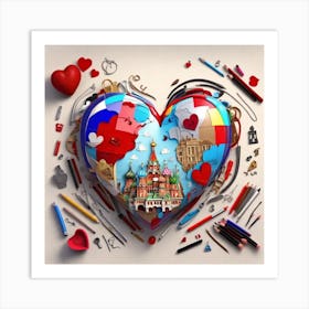  A heart full of knowledge creates a world full of love Art Print