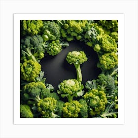 Broccoli In A Circle 5 Art Print