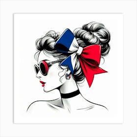 French girl 2 Art Print