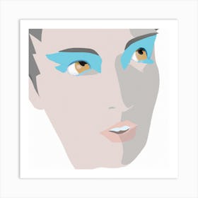 Woman With Blue Eyes Art Print