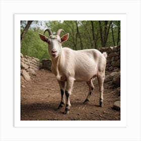 Woody Goat Art Print