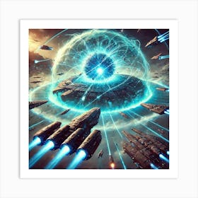 A Vivid Depiction Of The Emp Rift Blast Ability Us Art Print