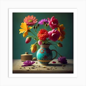 Flowers In A Vase 3 Art Print