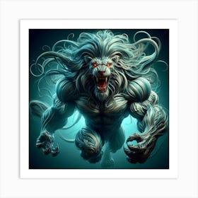 Charging Lion 1 Art Print