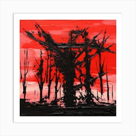 Black And Red 1 Art Print