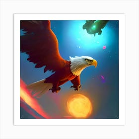 Space Eagle Art Print