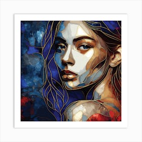 Abstract Woman In Style Art Print