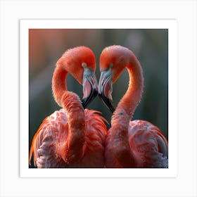 Flamingos Art Print