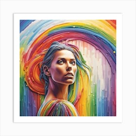 Rainbow Woman Art Print