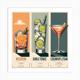 Coctail Recipes Art Print