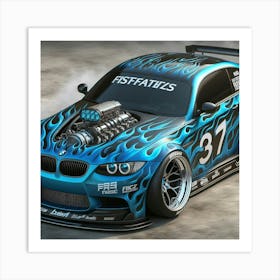 Bmw M3 Race Car Art Print