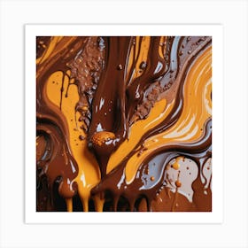 Chocolate Drips 4 Art Print