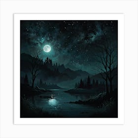 Night Landscape 6 Art Print