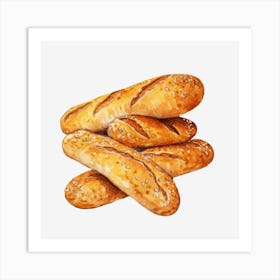 Bread Buns Art Print