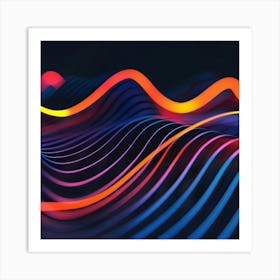 Abstract Wave Pattern 9 Art Print