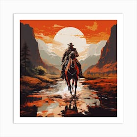 Cowboy Canyon Art Print