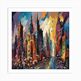 Sprawling Cityscape 4 Art Print