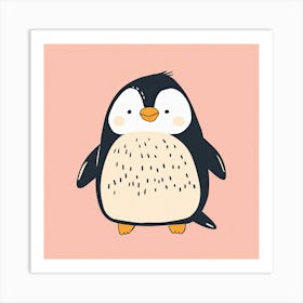 Charming Illustration Penguin3 Art Print