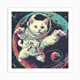 Cat In Space 11 Art Print