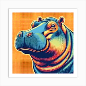 Pop Hippo 4 Art Print