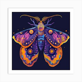 Psychedelic Moth Art Print