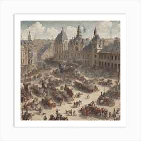 Battle Of Paris Art Print