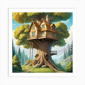 Tree House 2 Art Print