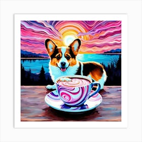 CorgiPainting Art Print