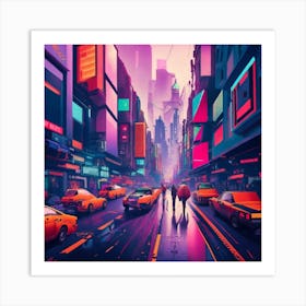 Neon City Art Print