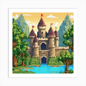 Pixel Castle 1 Art Print