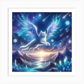 Angel Cat Art Print