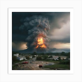 Eruption Of A Volcano 2 Art Print