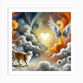 Angel Cat 2 Art Print