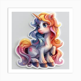 Unicorn Sticker 168 Art Print