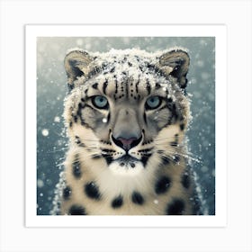 Snow Leopard 1 Art Print