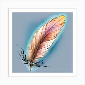 Feather Tattoo Art Print