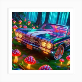 Car In The Forest 1 Art Print