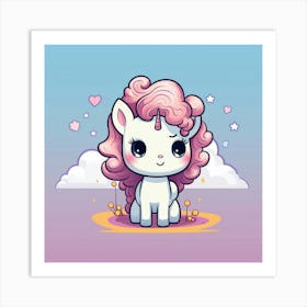 Cute Unicorn 517 Art Print