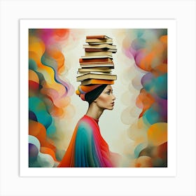 Vibrant Abstract Design and Intellectual Grace Art Print