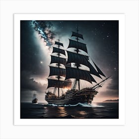 Sailing The Cosmic Seas Art Print