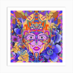 Psychedelic Woman Art Print