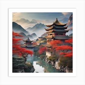 Chinese Pagoda Art Print