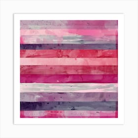 Pink Stripes Art Print