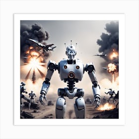 Robots In The Desert 10 Art Print