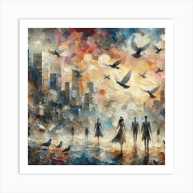 Pigeons 9 Art Print