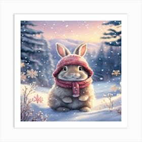 Snow Bunny 1 Art Print