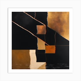 Black And Gold Wall Art Art Print